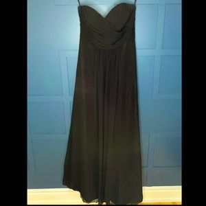 Black Strapless Bill Levkoff Bridesmaid Dress Size 6